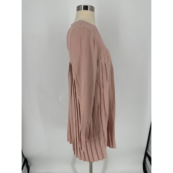 ASOS Design Pleated Trapeze Long Sleeve Mini Dress - Picture 5 of 14